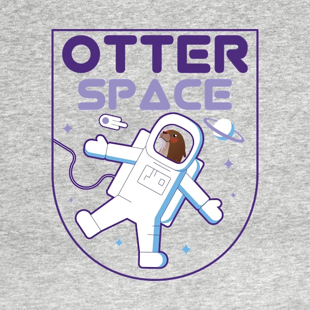 Otter astronaut in space by Tobias Store